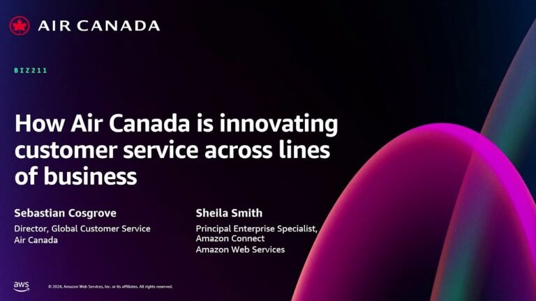 AWS re:Invent 2024 – How Air Canada is innovating customer service across lines of business (BIZ211)