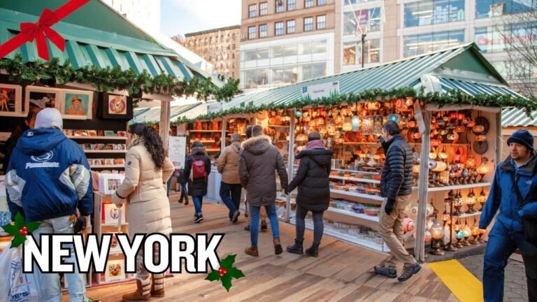 [4K] New York City Holiday Market 🎄 Union Square 🌟 Christmas in NYC!